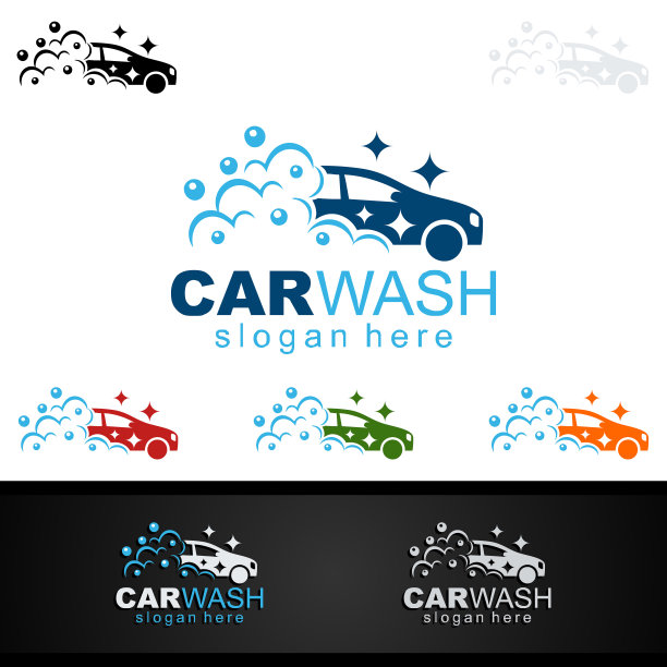 采购产品洗车符号，清洁汽车，洗车和服务向量符号设计图片下载