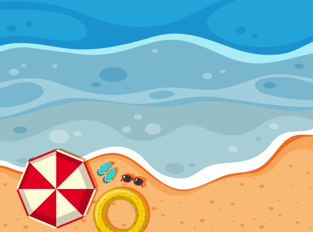 海滩的鸟瞰图图片下载