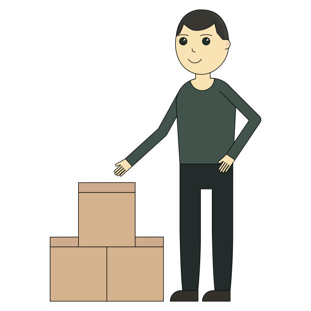 送货员。卡通人物图片下载