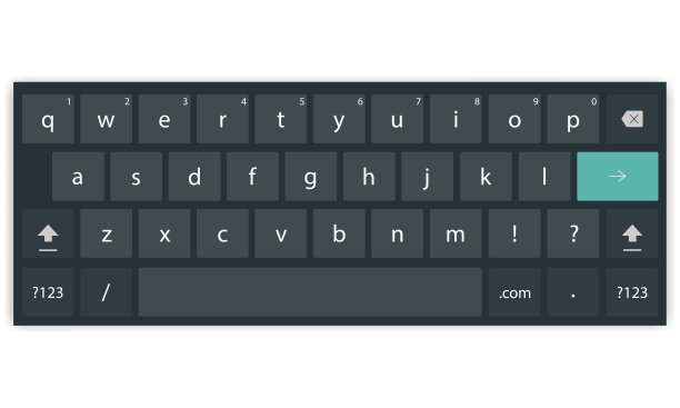 深色移动键盘模板图片下载