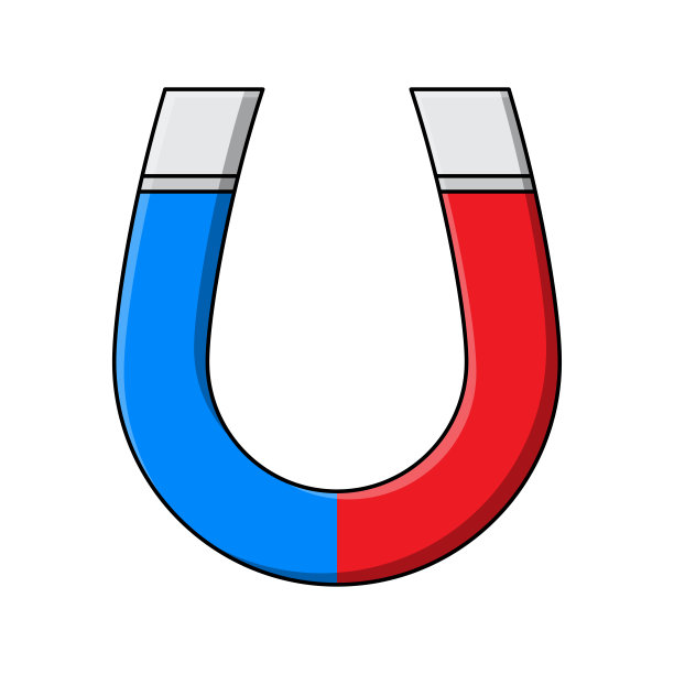 磁铁图标设计孤立的白色背景图片下载