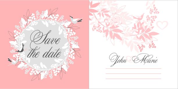 婚礼邀请函模板图片下载