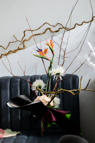 美丽惊人的手工花束庆祝ho图片下载