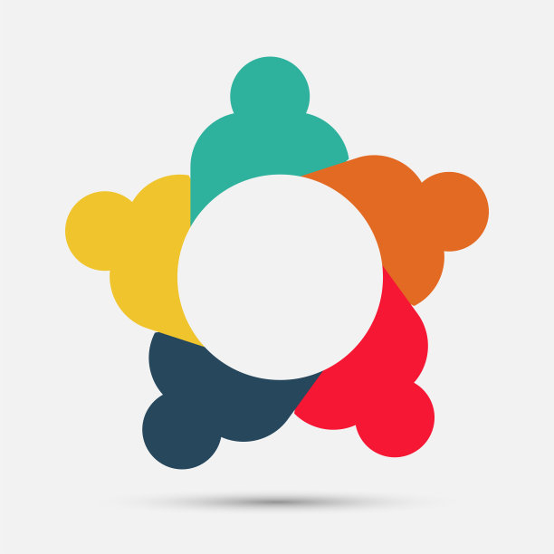 会议室人的标志。四人一组围成一圈图片下载