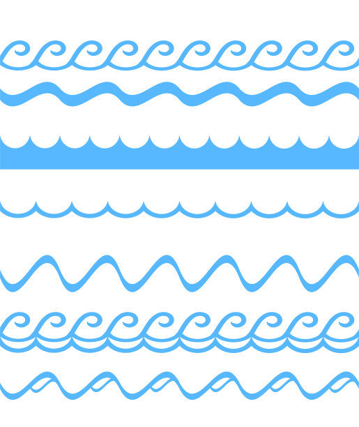 矢量水波模式为您的设计，股票矢量插图图片下载