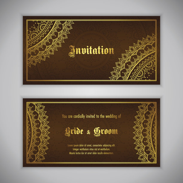 豪华婚礼的邀请图片下载