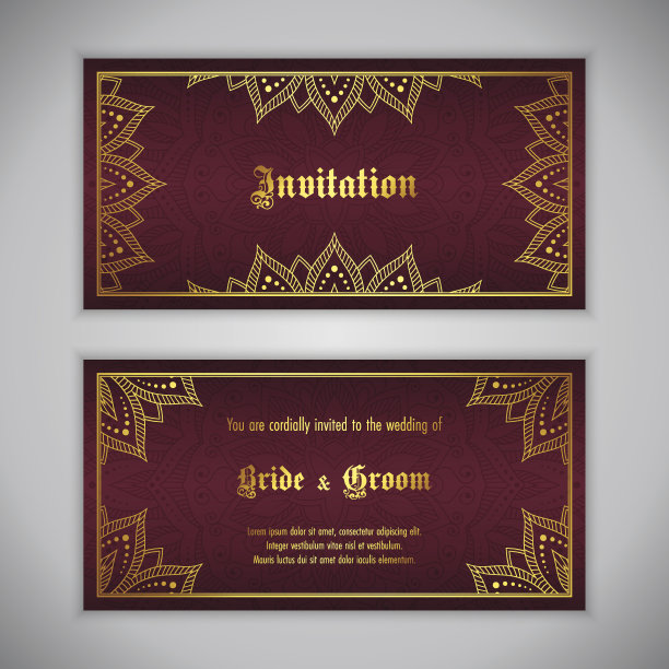 豪华婚礼的邀请图片下载