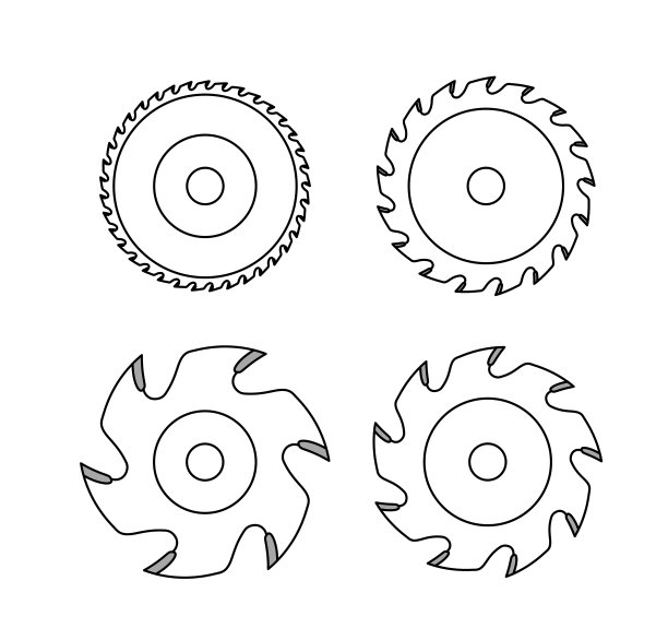 白色背景上的圆锯片图片下载