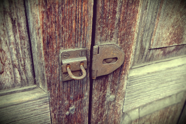 陈旧生锈的锁眼图片下载