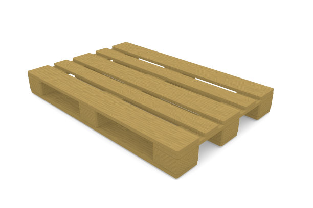 白色背景上的木制托盘。图片下载