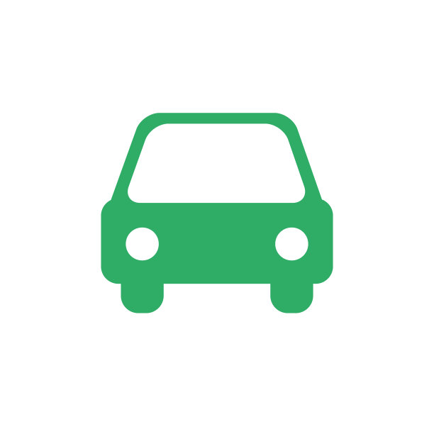 电动汽车矢量图标在绿色与闪光标志图片下载