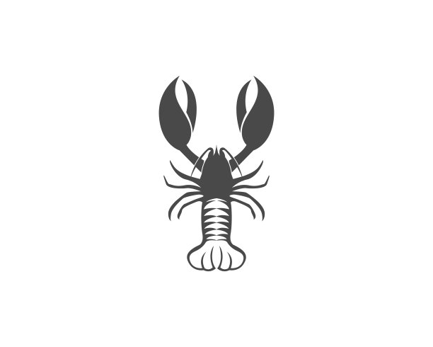 螃蟹的轮廓在白色背景图标应用程序图片下载