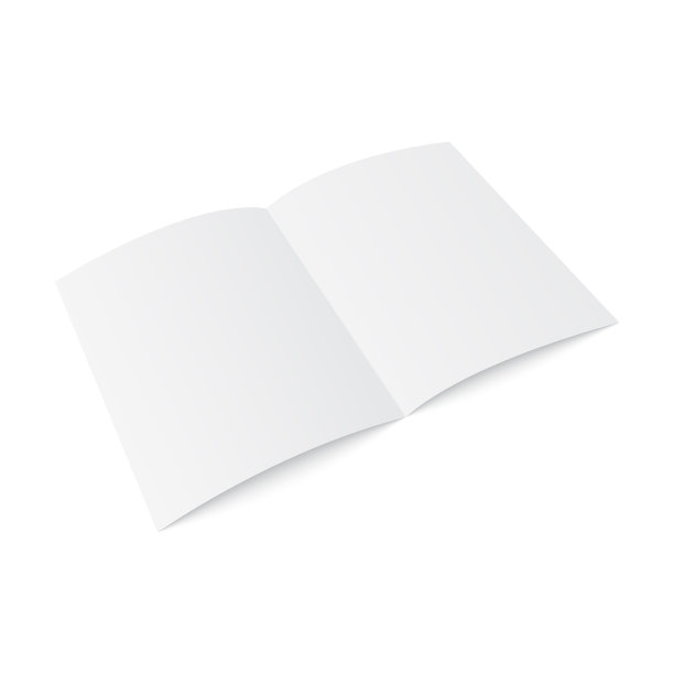 模拟打开杂志，杂志，小册子，明信片，传单，名片或小册子。向量。图片下载
