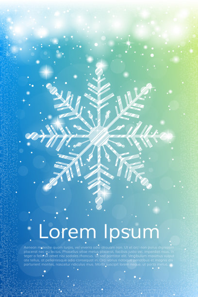 闪亮的圣诞雪花横幅。闪亮的雪花垂直杂志封面。矢量插图。图片下载