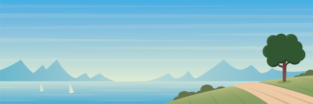 海岸景观和阳光明媚的一天景象图片下载