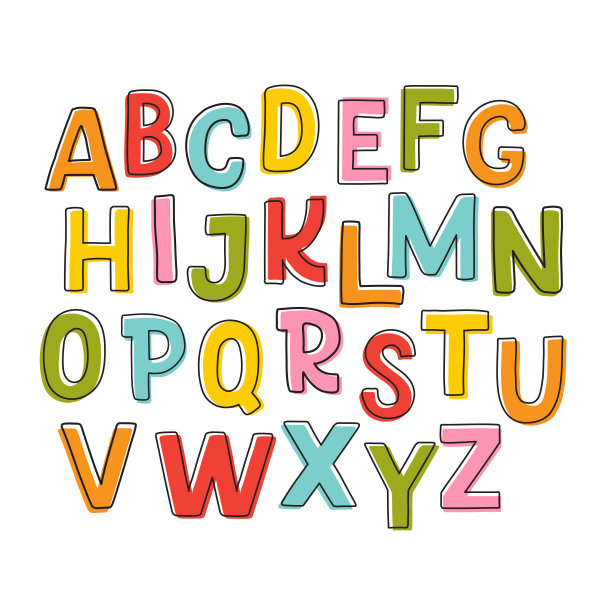 可爱的手绘字母图片下载