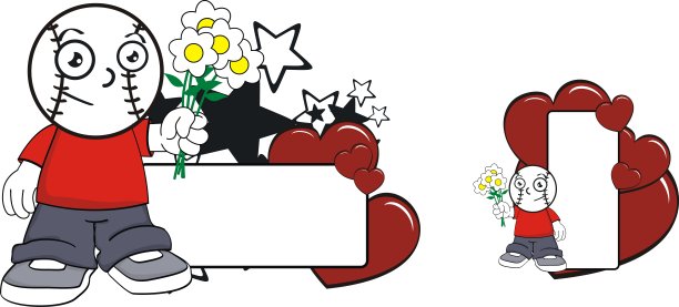 棒球帽可爱花朵儿童卡通图案（含留白）图片下载