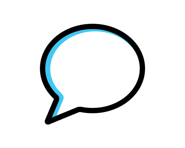 聊天图标设计圆插图，线条风格设计图片下载