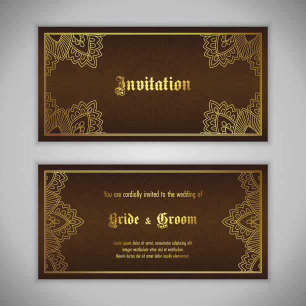 豪华婚礼的邀请图片下载