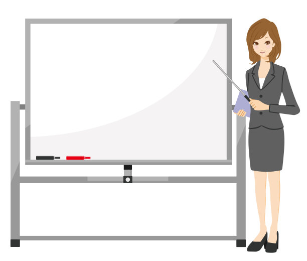 白板和女商人。图片下载