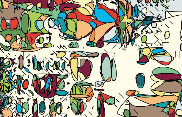 艺术数字涂鸦图案图片下载