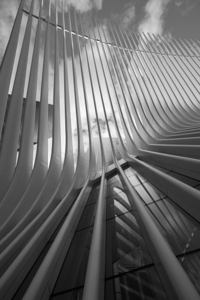 城市几何，现代建筑。抽象的建筑设计。工业设计。现代建筑。图片下载