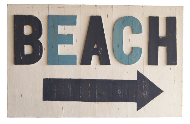 英属维尔京群岛海滩标志图片下载