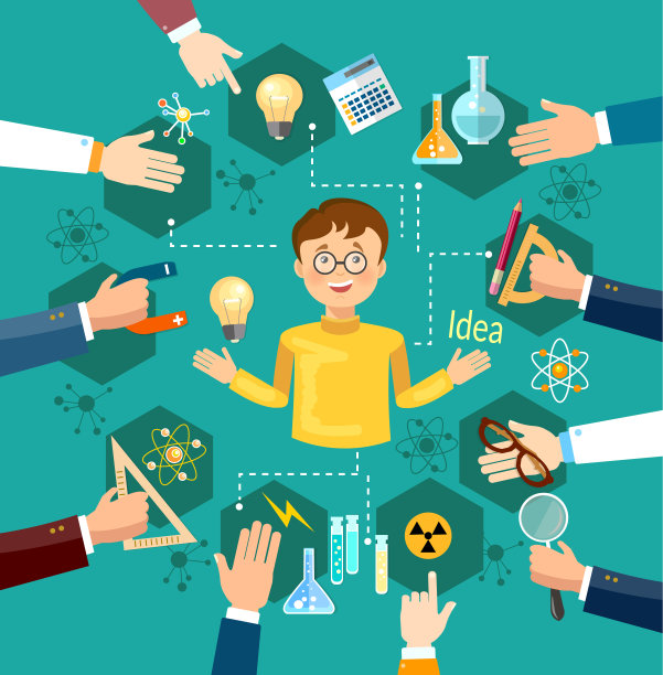 回到学校，男孩，学生教育矢量插图图片下载