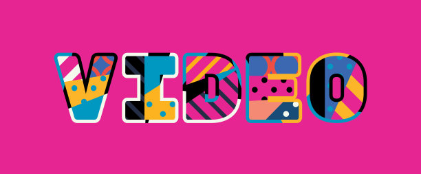 视频概念文字艺术插图图片下载