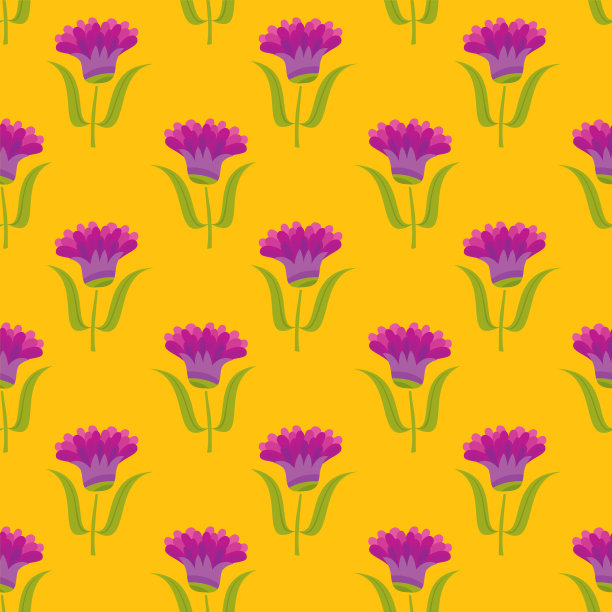郁金香无缝模式图片下载