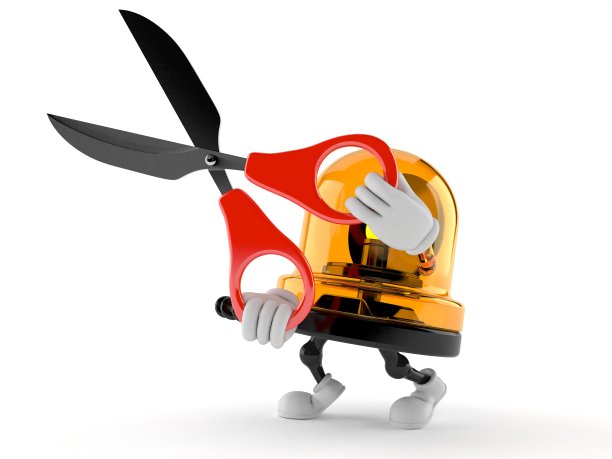 紧急警报人物拿着剪刀图片下载