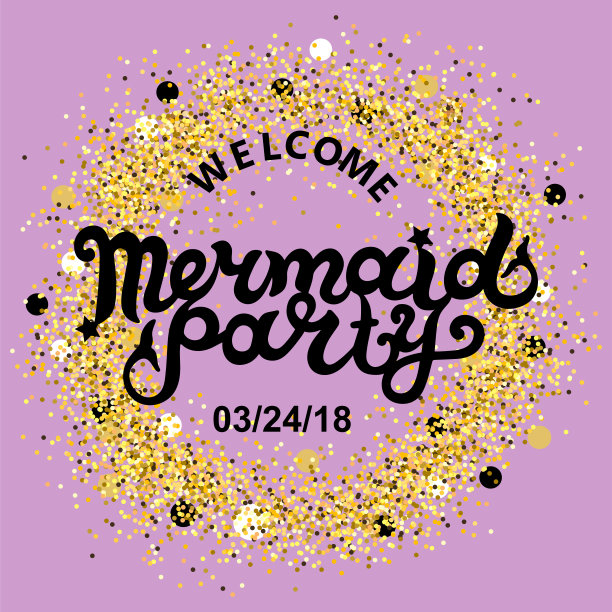 欢迎美人鱼派对文本图片下载
