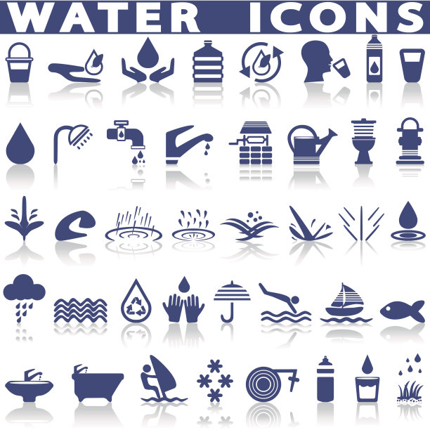 水的图标。图片下载