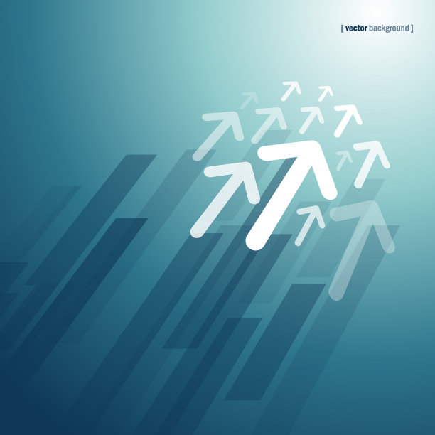 具有渐变白色方向箭头图案的彩色背景图片下载