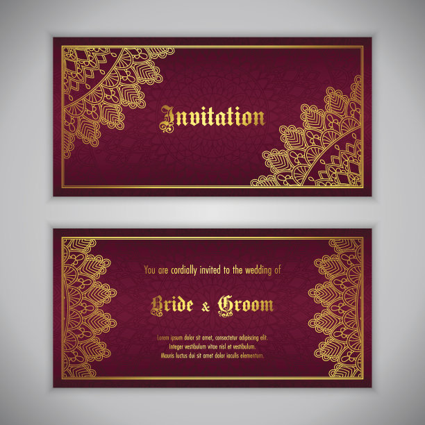 豪华婚礼的邀请图片下载