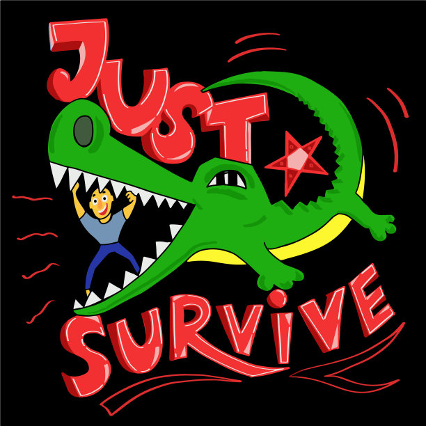 男子试图生存并掰开鳄鱼的嘴图片下载