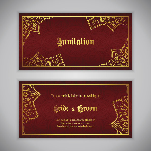 豪华婚礼的邀请图片下载