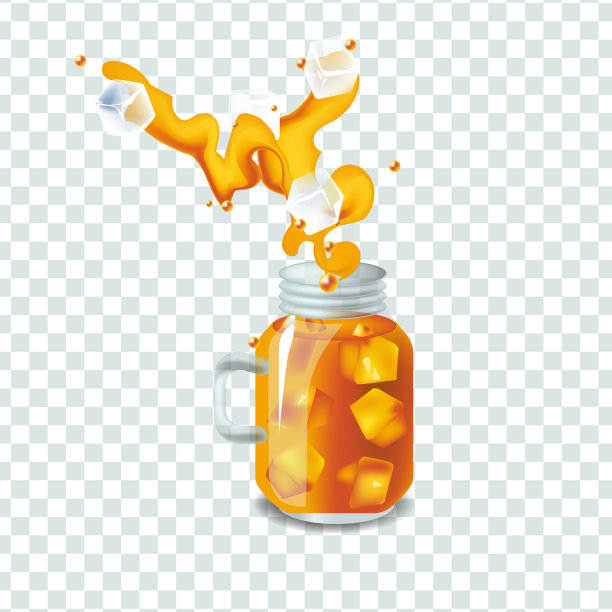 矢量插图在真正的风格冰茶与冰图片下载