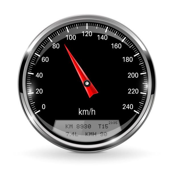 黑色的速度计。圆规与铬框架图片下载