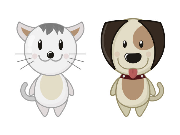 可爱的猫和狗图片下载