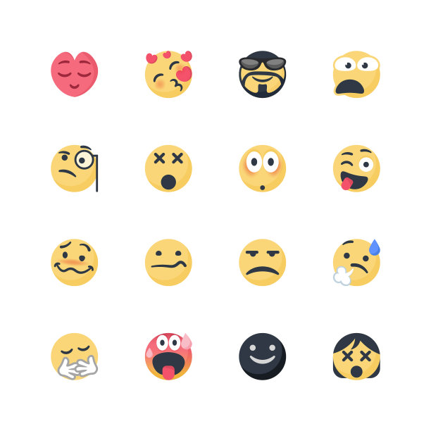 可爱的表情符号集图片下载