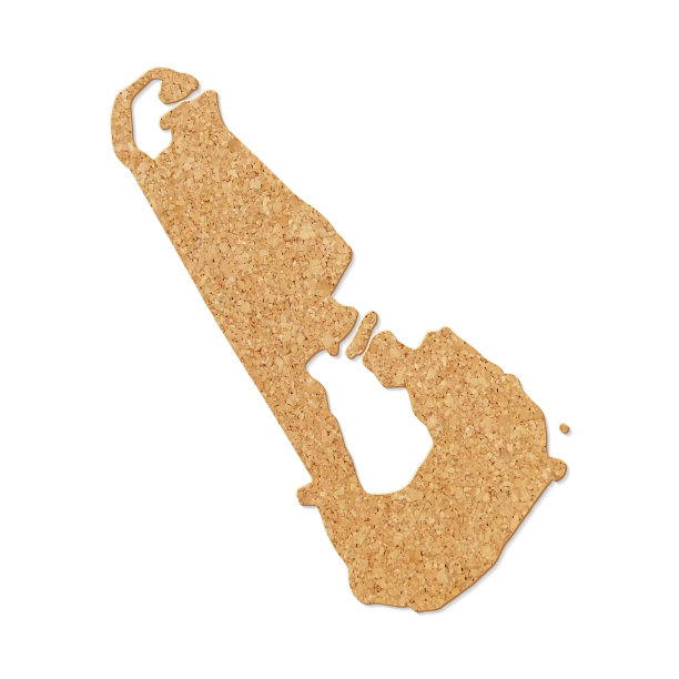 卫图布图在软木板纹理上以白色为背景图片下载