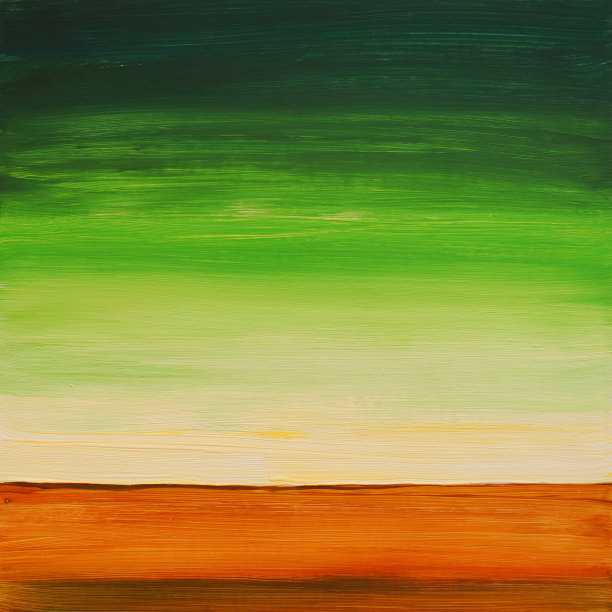 艺术家创作绘画背景。绿色、橙色和黄色的艺术品图片下载