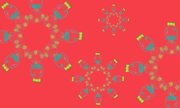 数码背景艺术与照片拼贴技术。使用了日本文化元素。图片下载