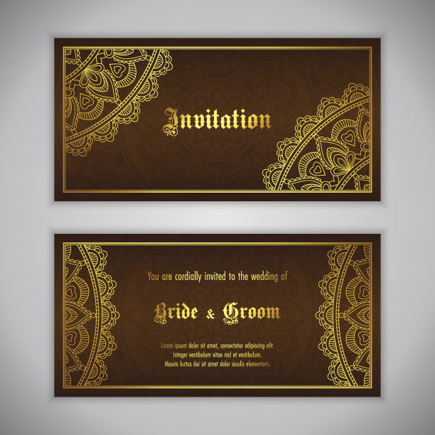 豪华婚礼的邀请图片下载