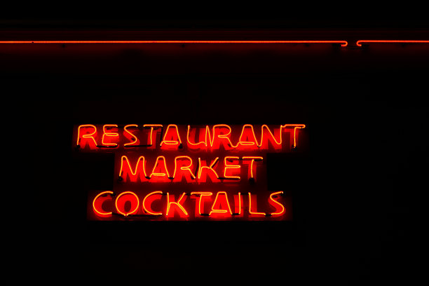 霓虹灯、餐厅图片下载