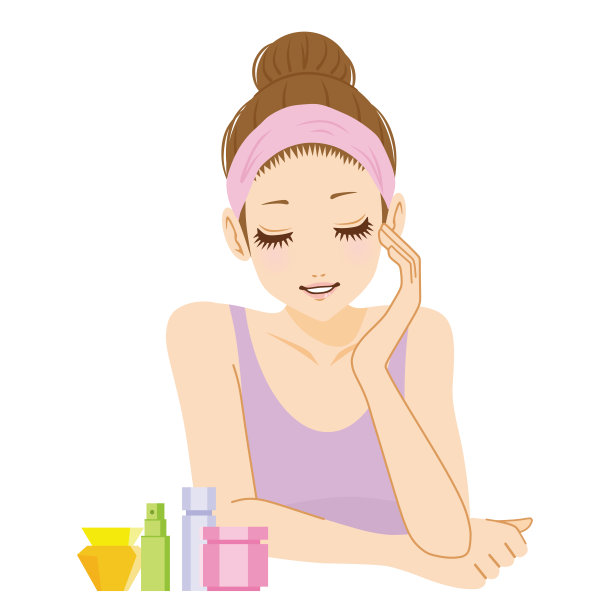 一个化妆女人的插图。素材图片