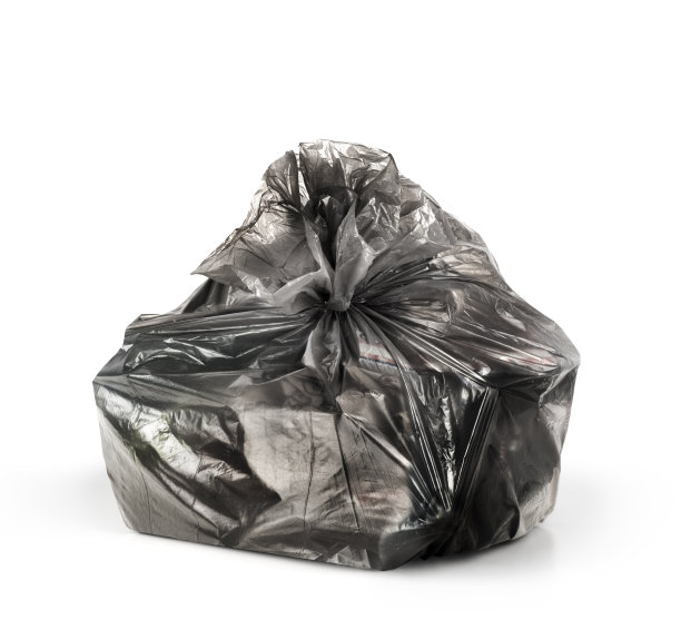 垃圾袋孤立在白色的背景上图片下载