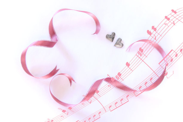 心形和缎带的框架图片下载