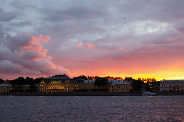 城市中的日落图片下载